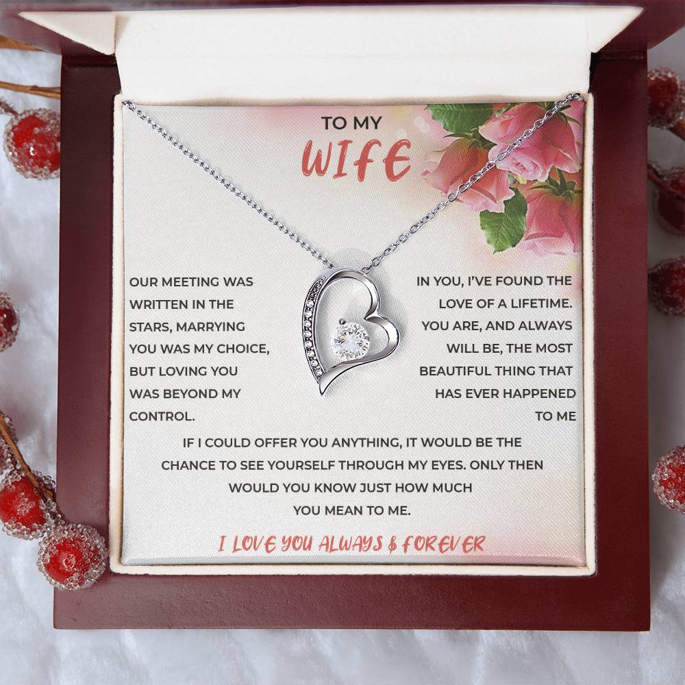 To My Wife - Forever Love Necklace - I Love You Always & Forever