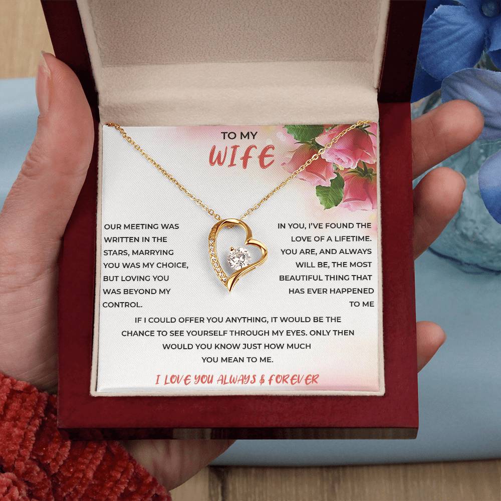 To My Wife - Forever Love Necklace - I Love You Always & Forever