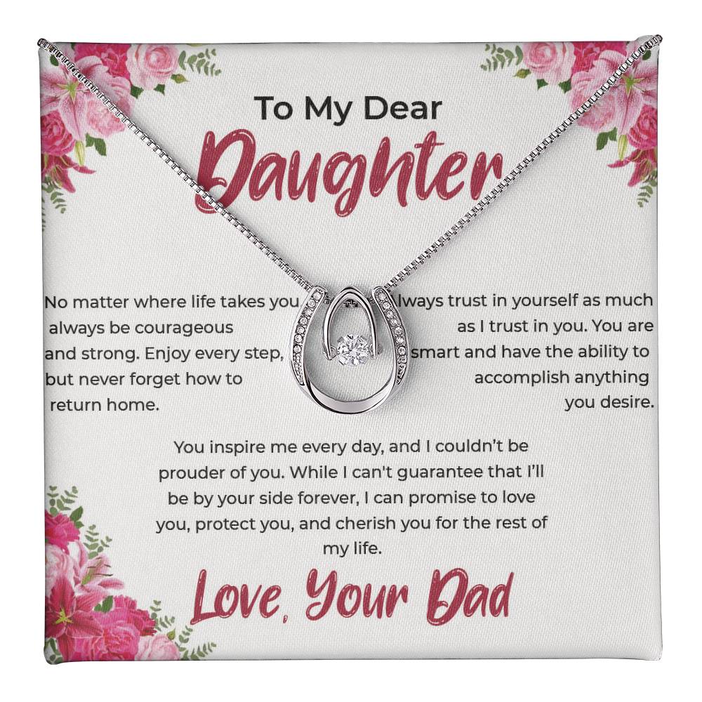 To My Dear Daughter - Lucky In Love Necklace