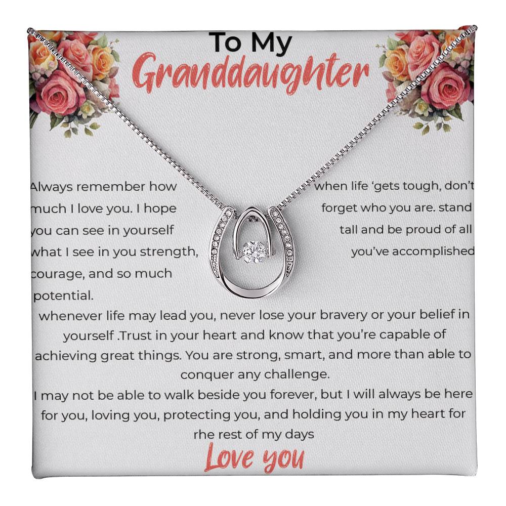 To My Granddaughter - Lucky In Love Necklace