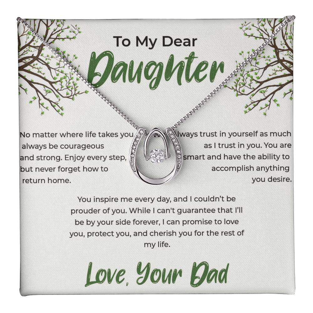 To My Dear Daughter - Lucky In Love Necklace