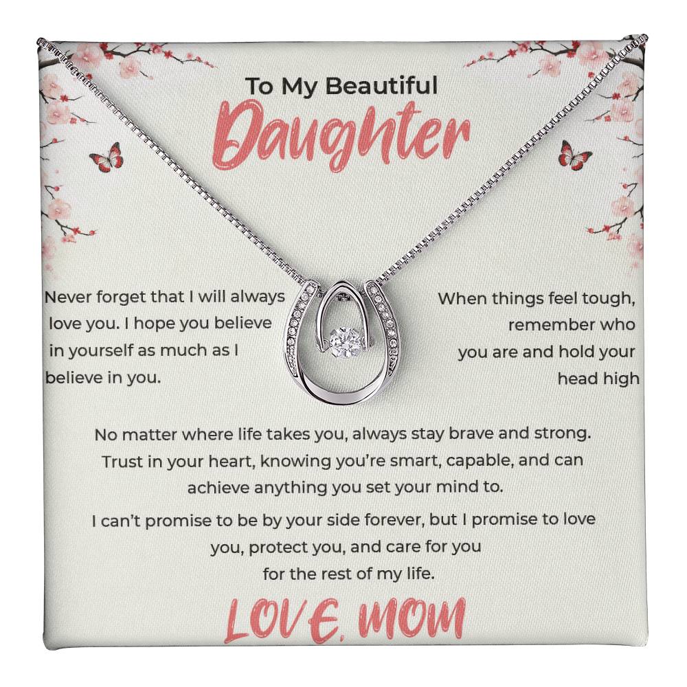 To My Beautiful Daughter - Lucky In Love Necklace