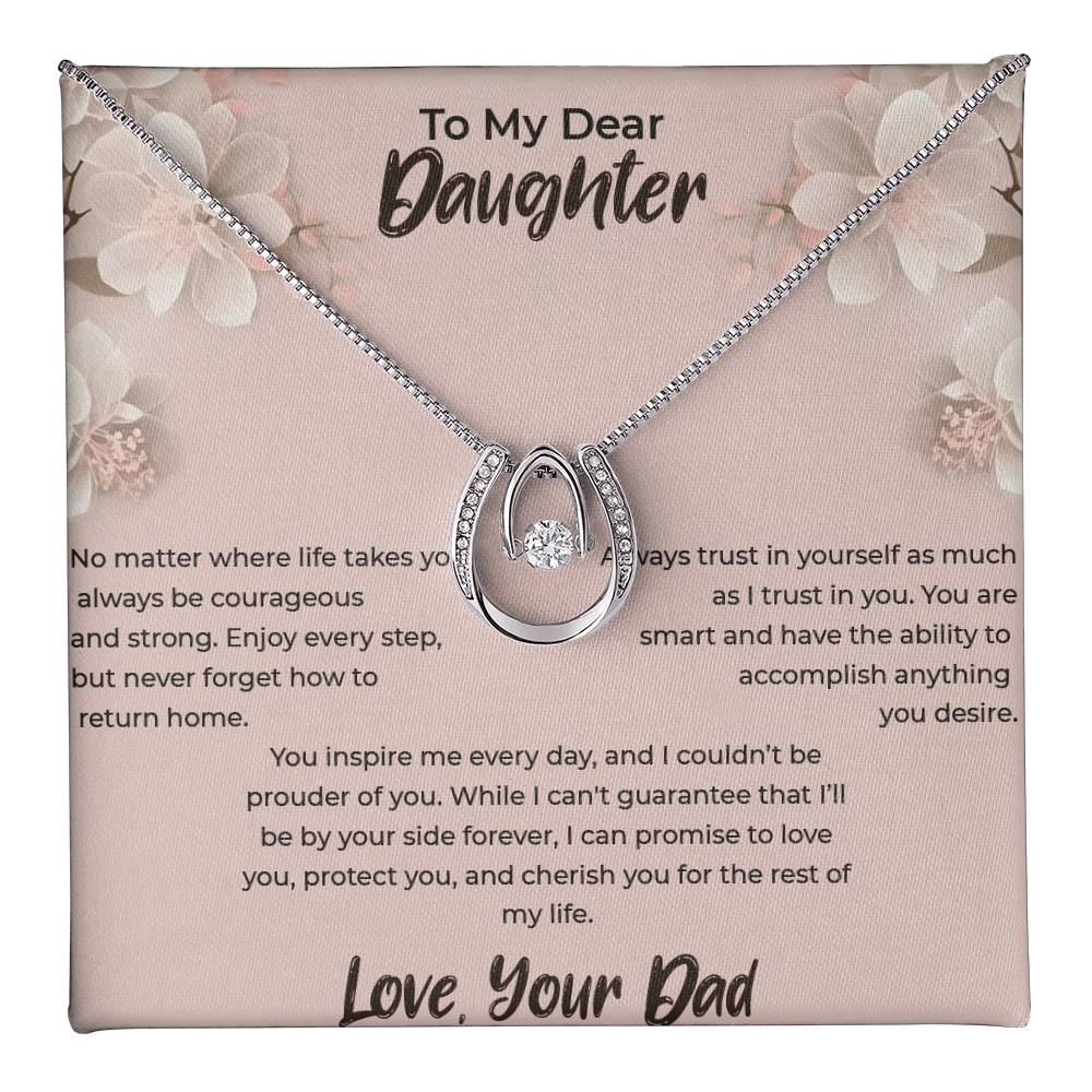 To My Daughter - Lucky In Love Necklace