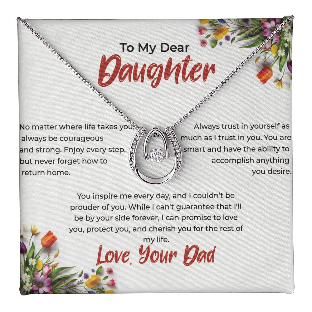 To My Dear Daughter - Lucky In Love Necklace