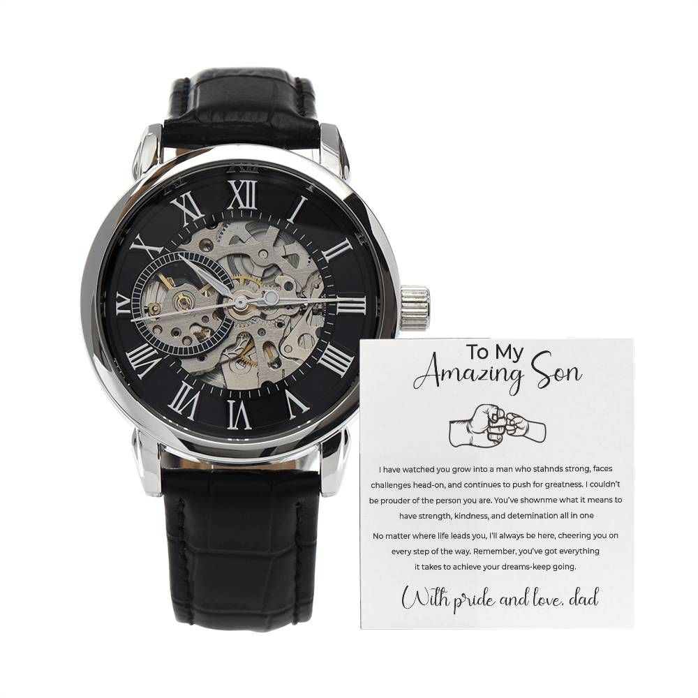 To My Amazing Son - Openwork Watch