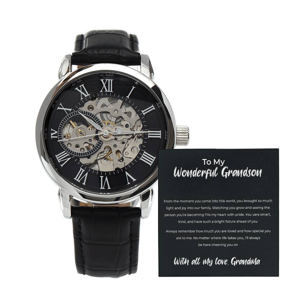 To My Wonderful Grandson - Openwork Watch