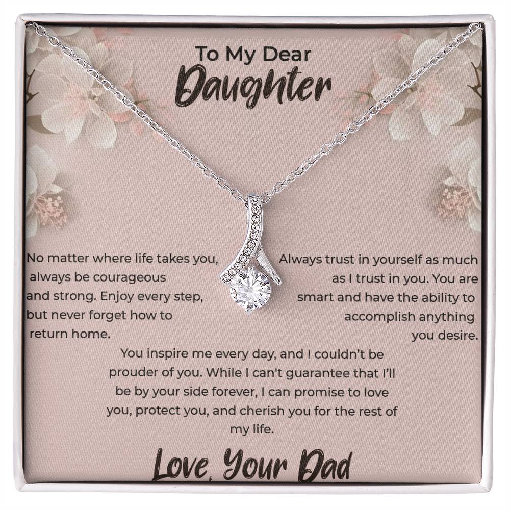 To My Daughter - Alluring Beauty Necklace (Yellow & White Gold Variants)