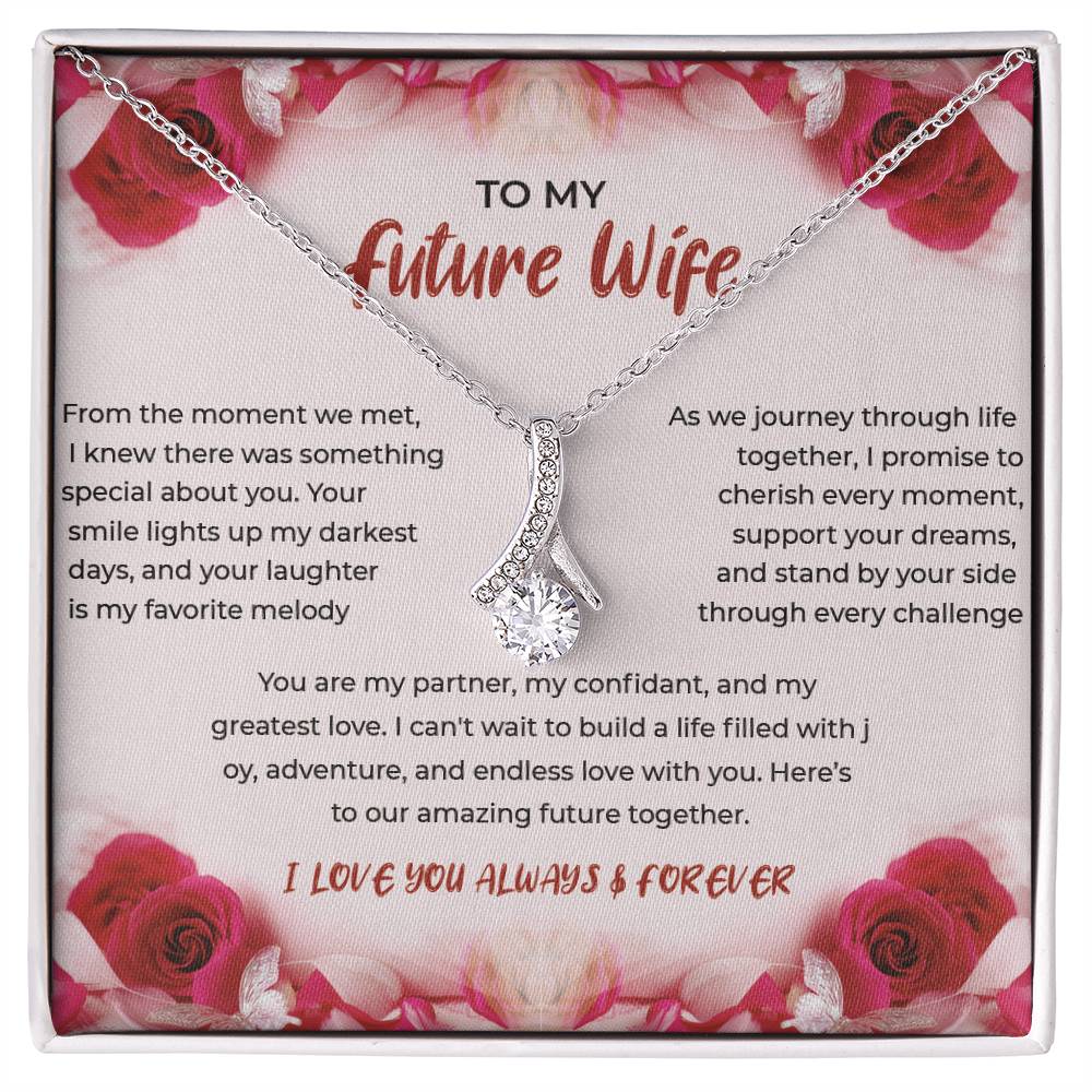 To My Future Wife - Alluring Beauty Necklace (Yellow & White Gold Variants)