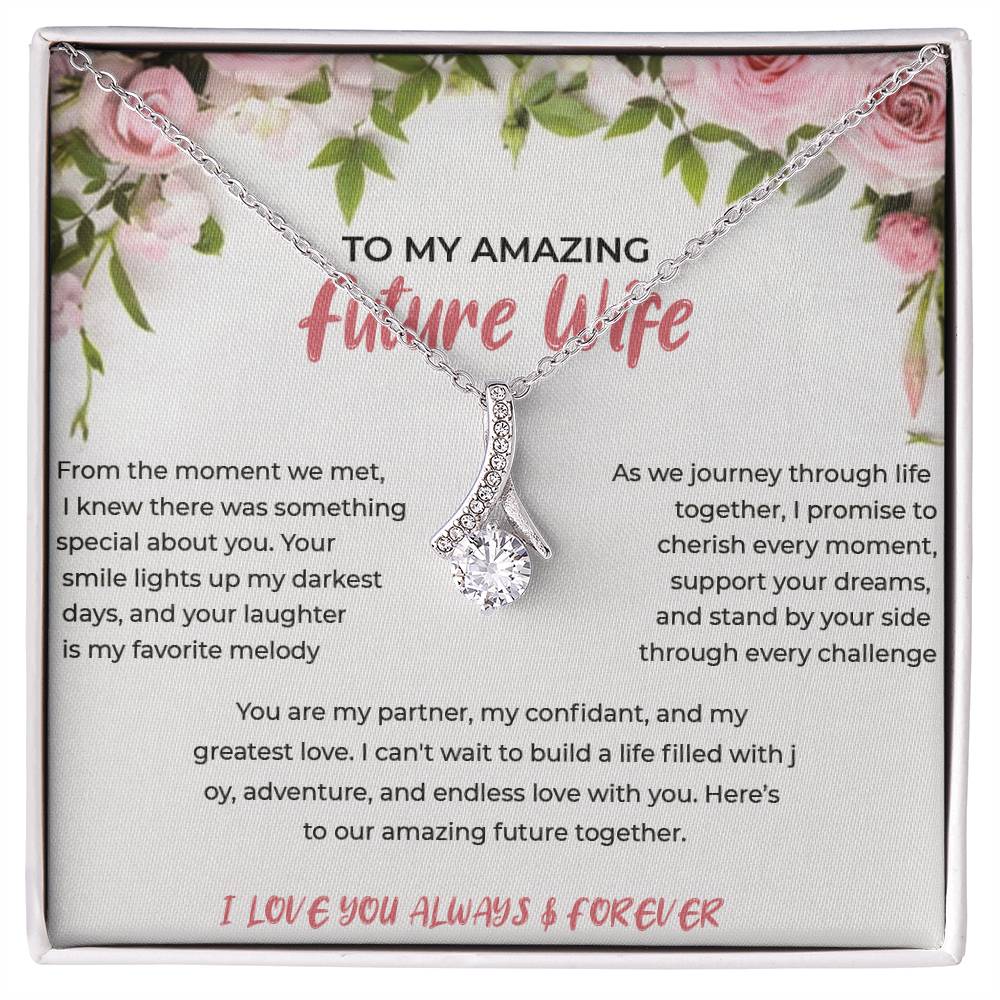 To My Amazing Future Wife - Alluring Beauty Necklace (Yellow & White Gold Variants)