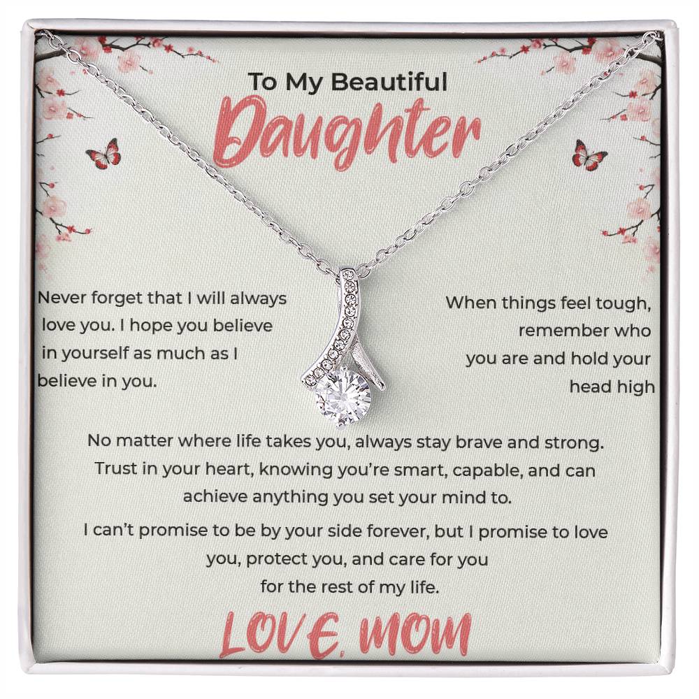 To My Beautiful Daughter - Alluring Beauty Necklace (Yellow & White Gold Variants)