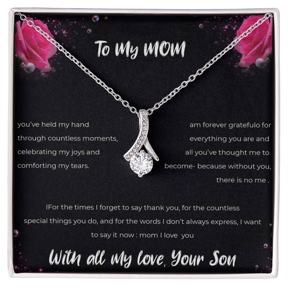 To My Mom - Alluring Beauty Necklace (Yellow & White Gold Variants)