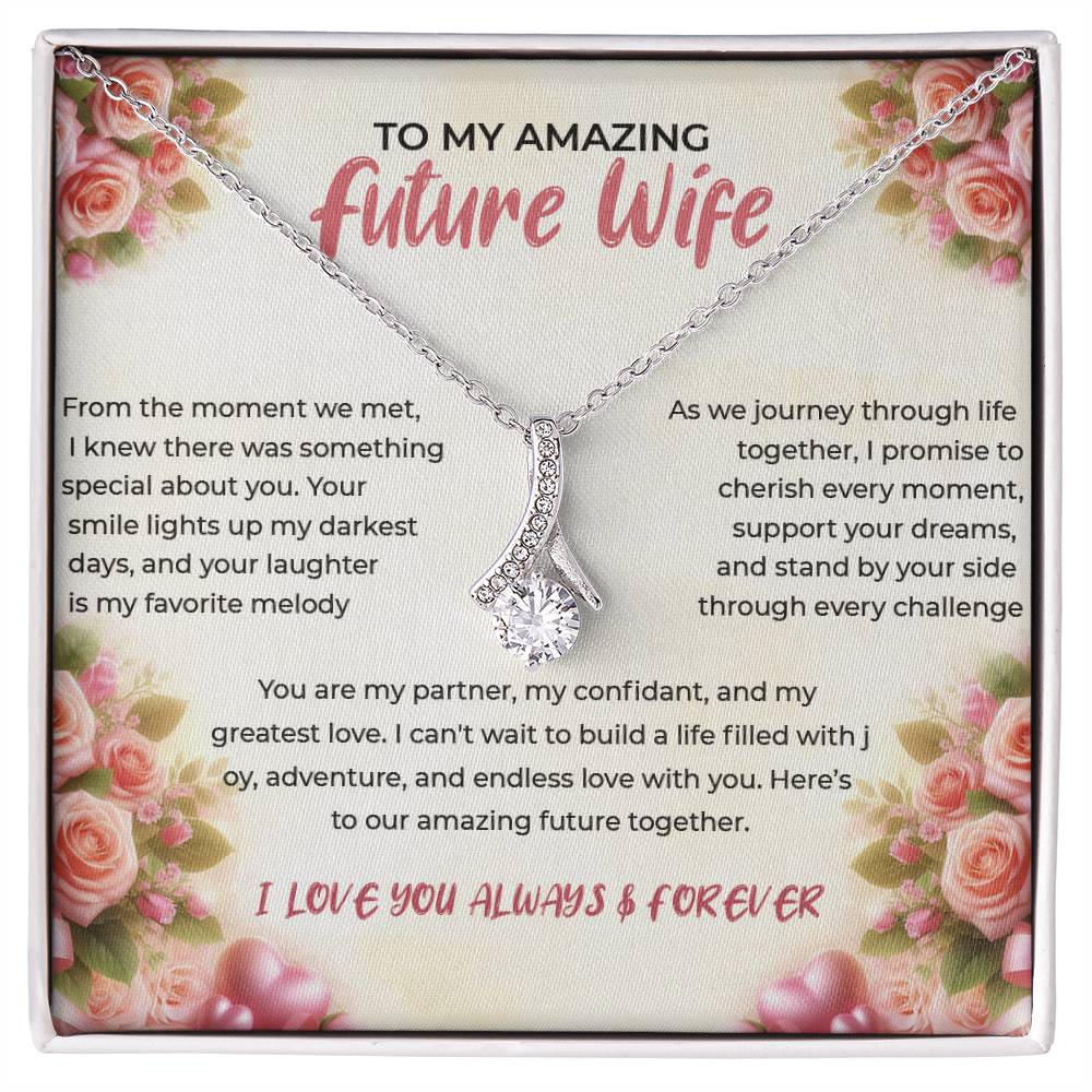 To My Amazing Future Wife - Alluring Beauty Necklace (Yellow & White Gold Variants)