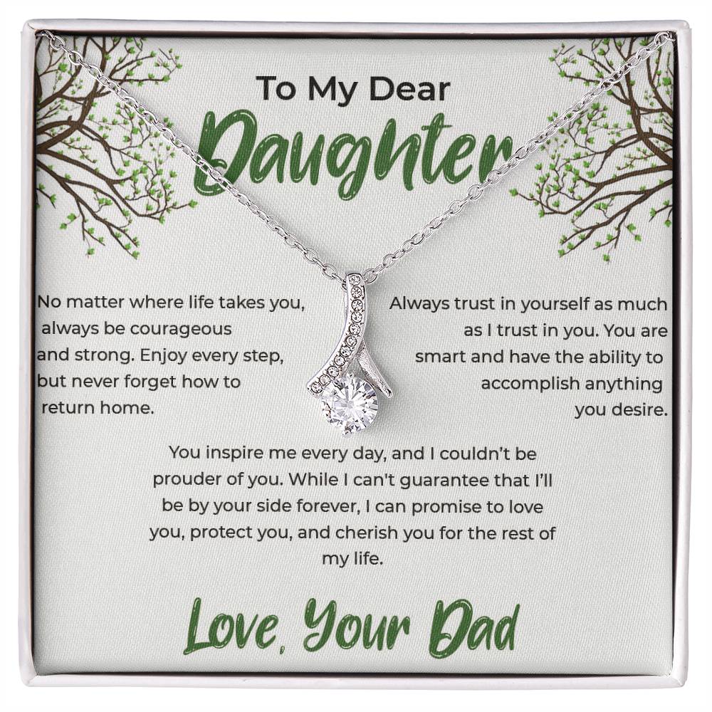 To My Dear Daughter - Alluring Beauty Necklace (Yellow & White Gold Variants)