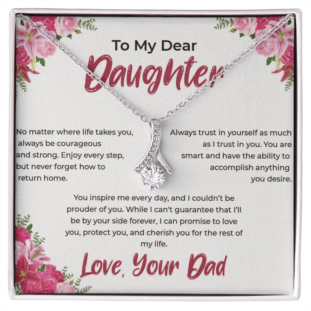 To My Dear Daughter - Alluring Beauty Necklace (Yellow & White Gold Variants)