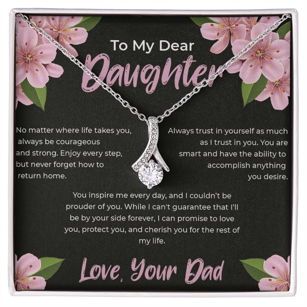 To My Daughter - Alluring Beauty Necklace (Yellow & White Gold Variants)