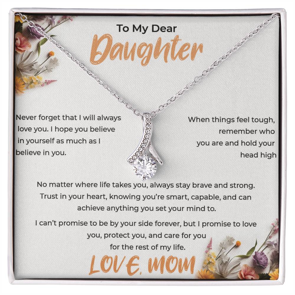 To My Daughter - Alluring Beauty Necklace (Yellow & White Gold Variants)