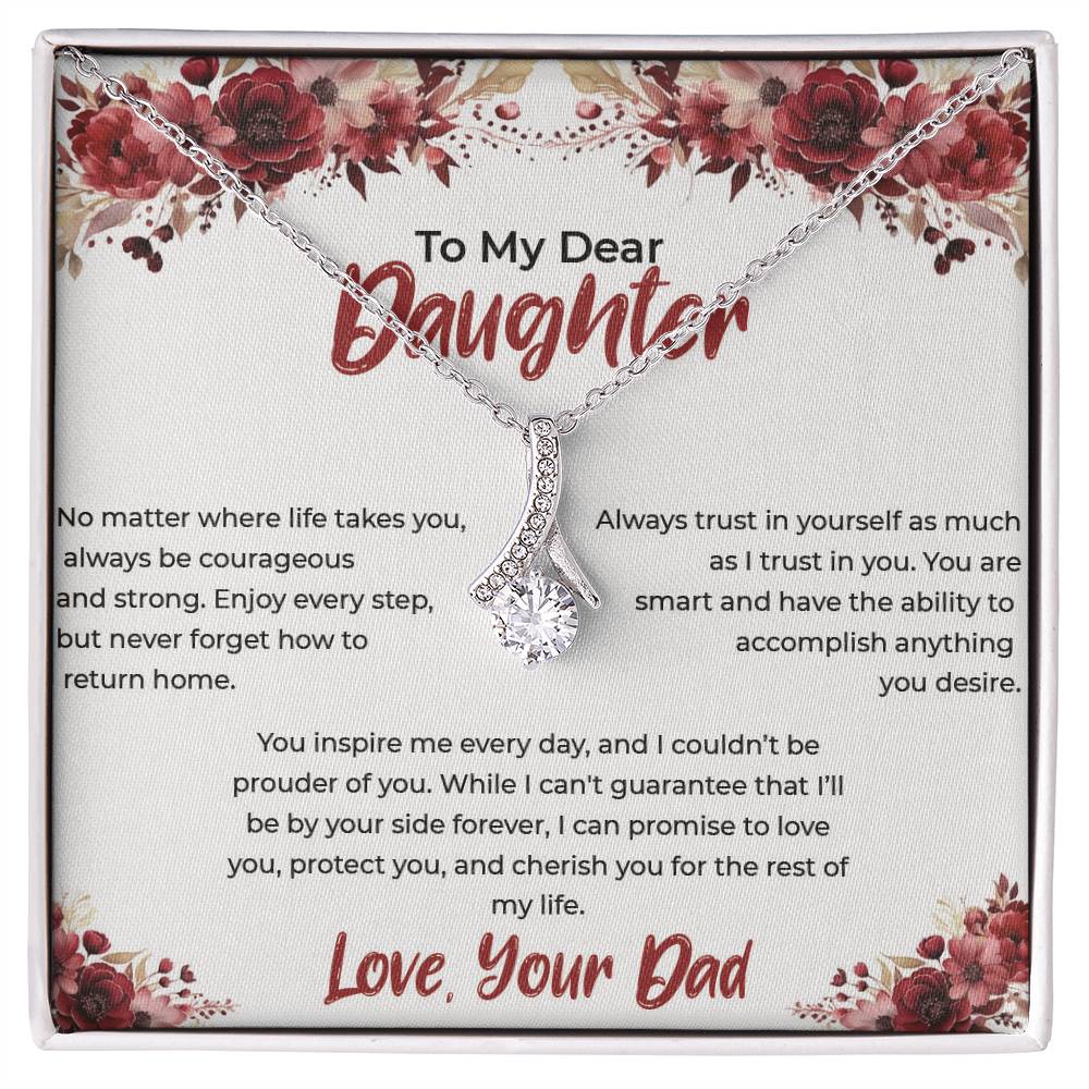 To My Dear Daughter - Alluring Beauty Necklace (Yellow & White Gold Variants)