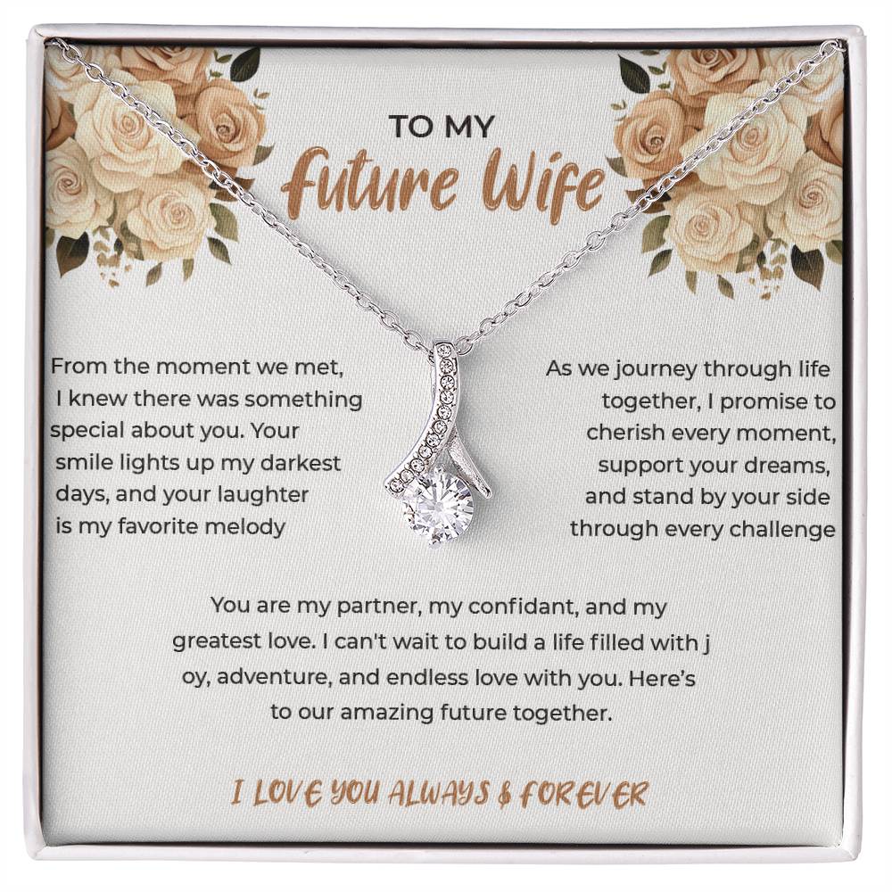 To My Future Wife - Alluring Beauty Necklace (Yellow & White Gold Variants)