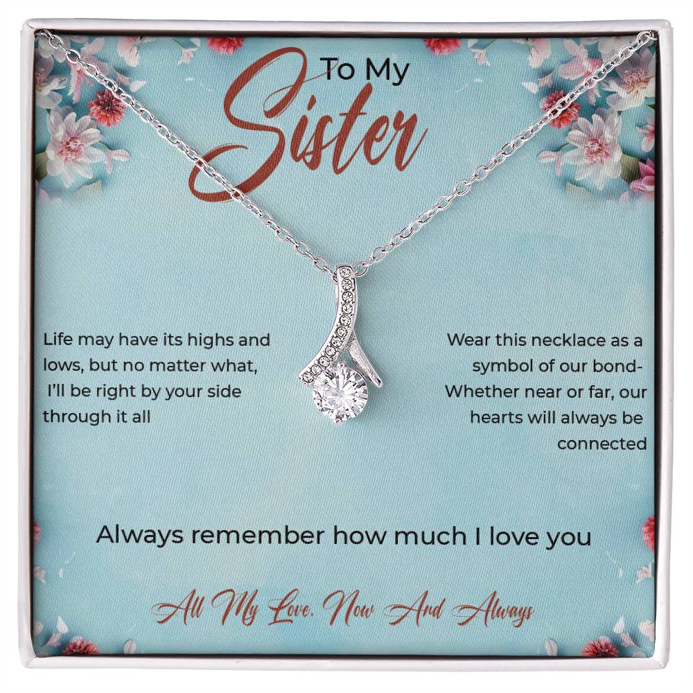 To My Sister - Alluring Beauty Necklace (Yellow & White Gold Variants)