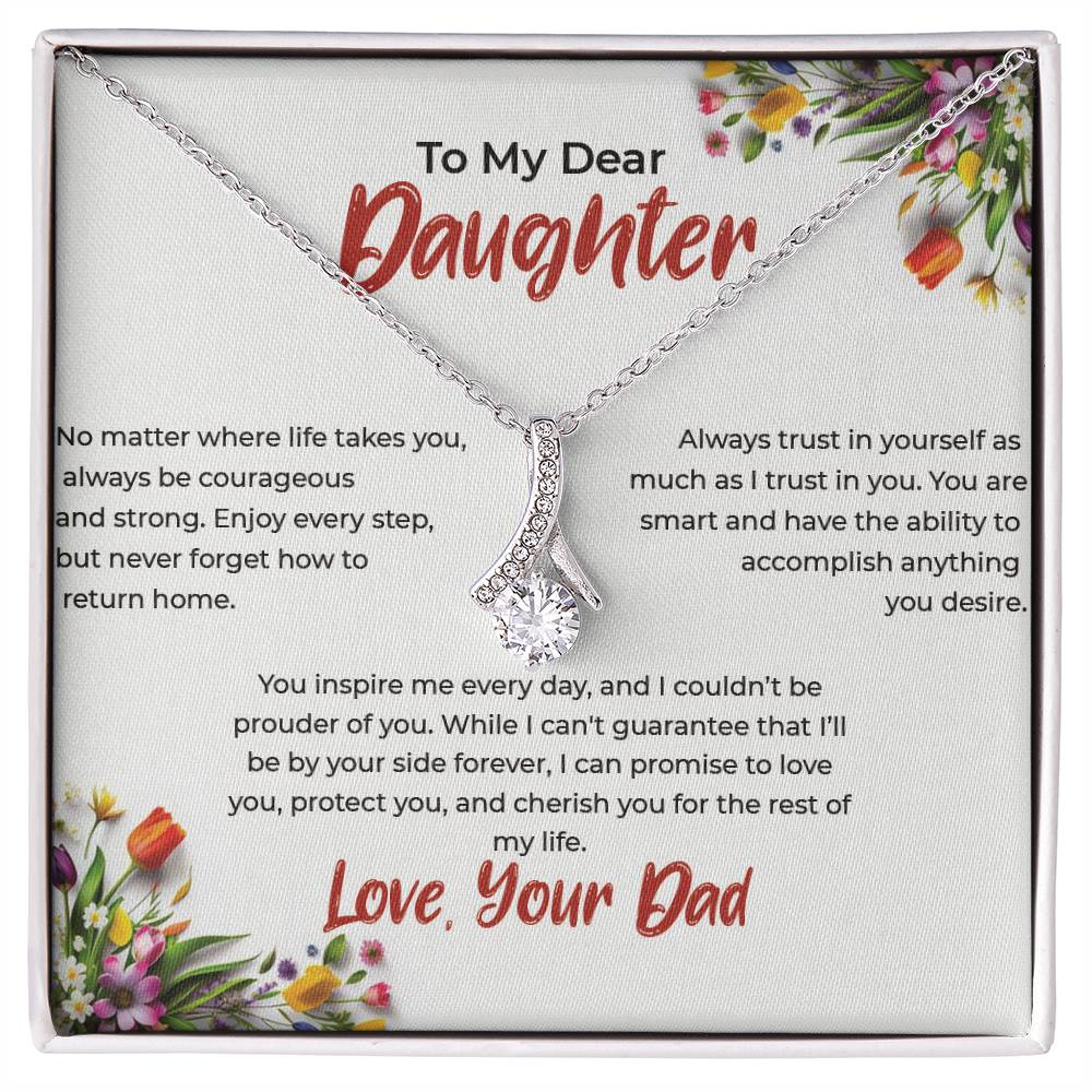 To My Dear Daughter - Alluring Beauty Necklace (Yellow & White Gold Variants)