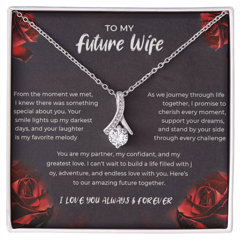 To My Future Wife - Alluring Beauty Necklace (Yellow & White Gold Variants)