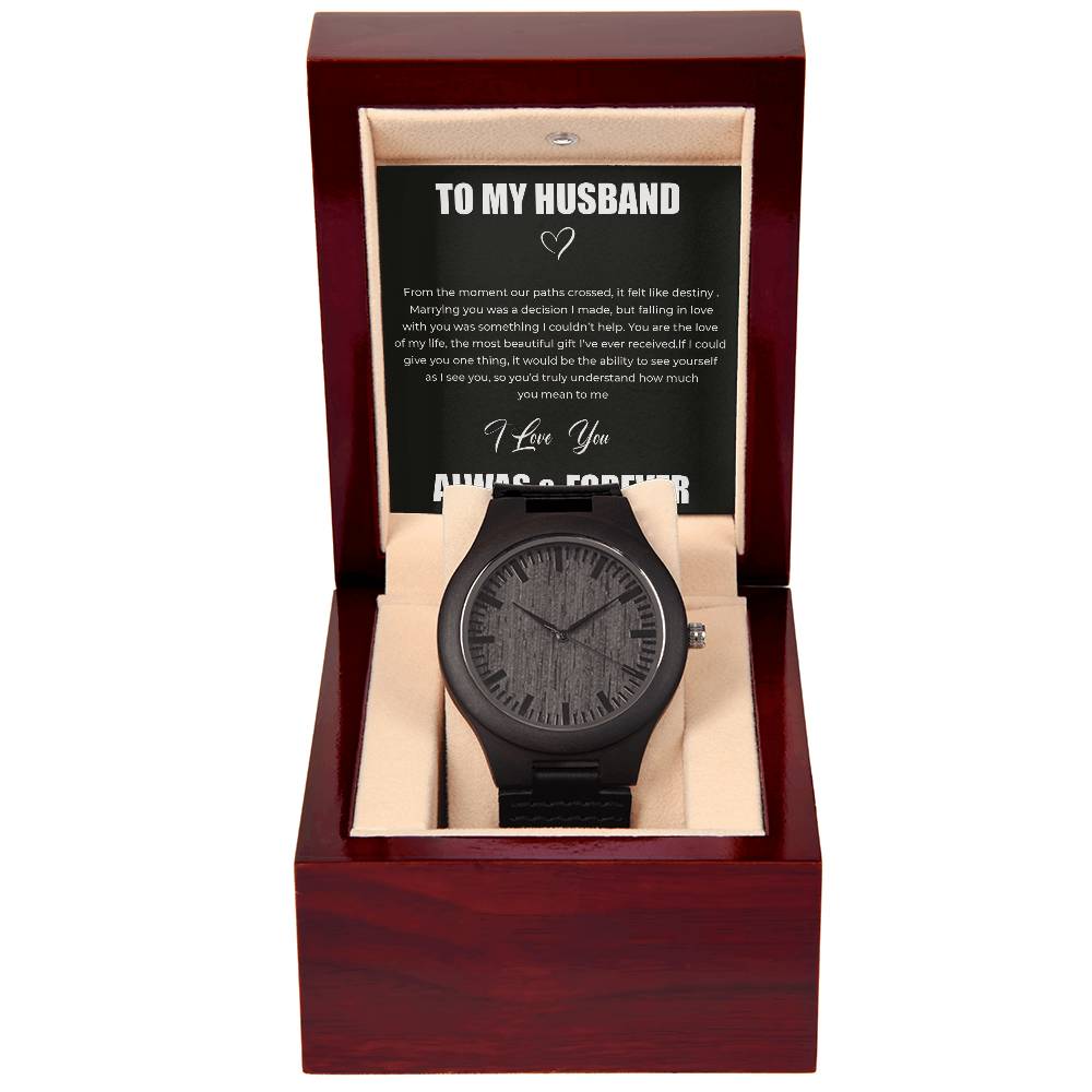 To My Husband - Wooden Watch