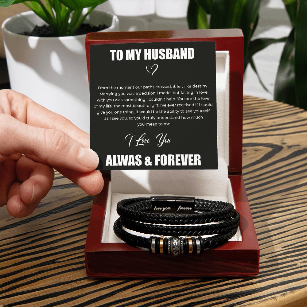 To My Husband - Love You Forever Bracelet