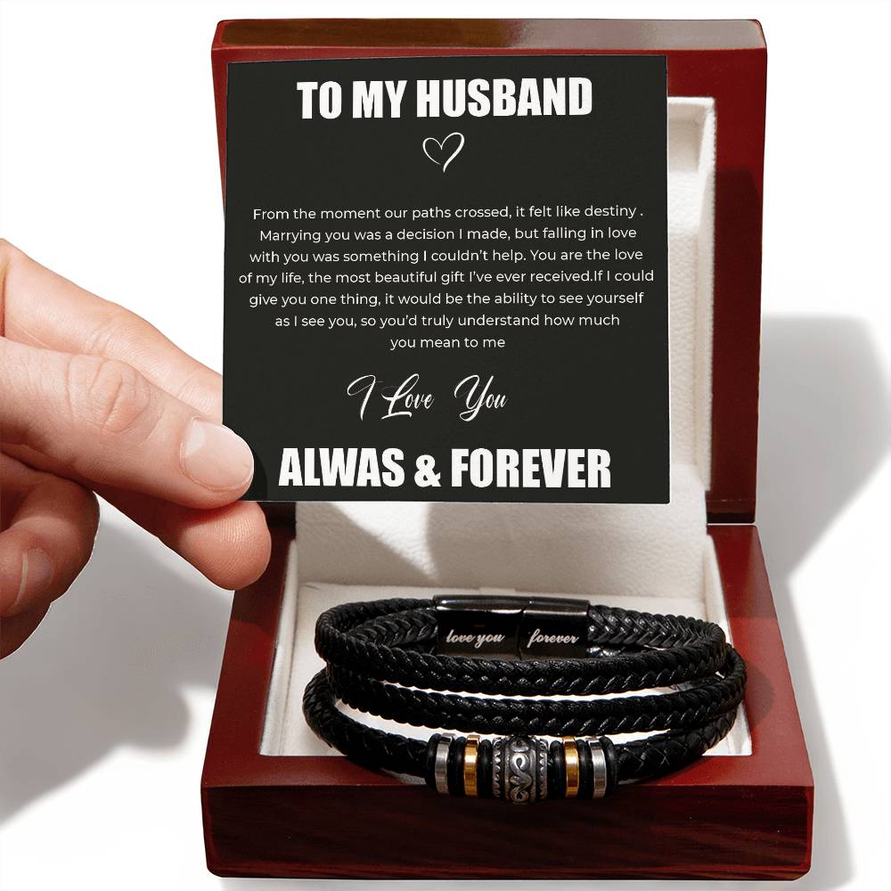 To My Husband - Love You Forever Bracelet