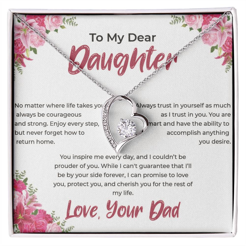 To My Dear Daughter - Forever Love Necklace