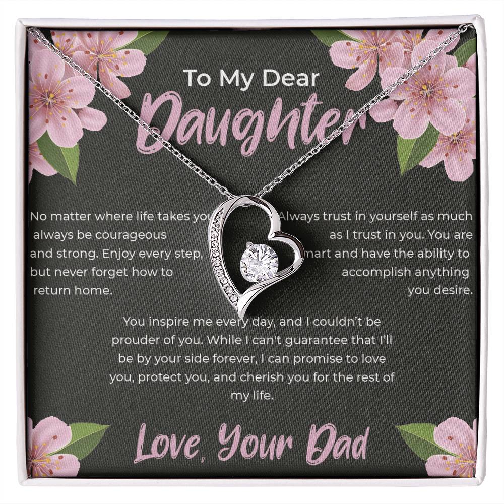 To My Dear Daughter - Forever Love Necklace