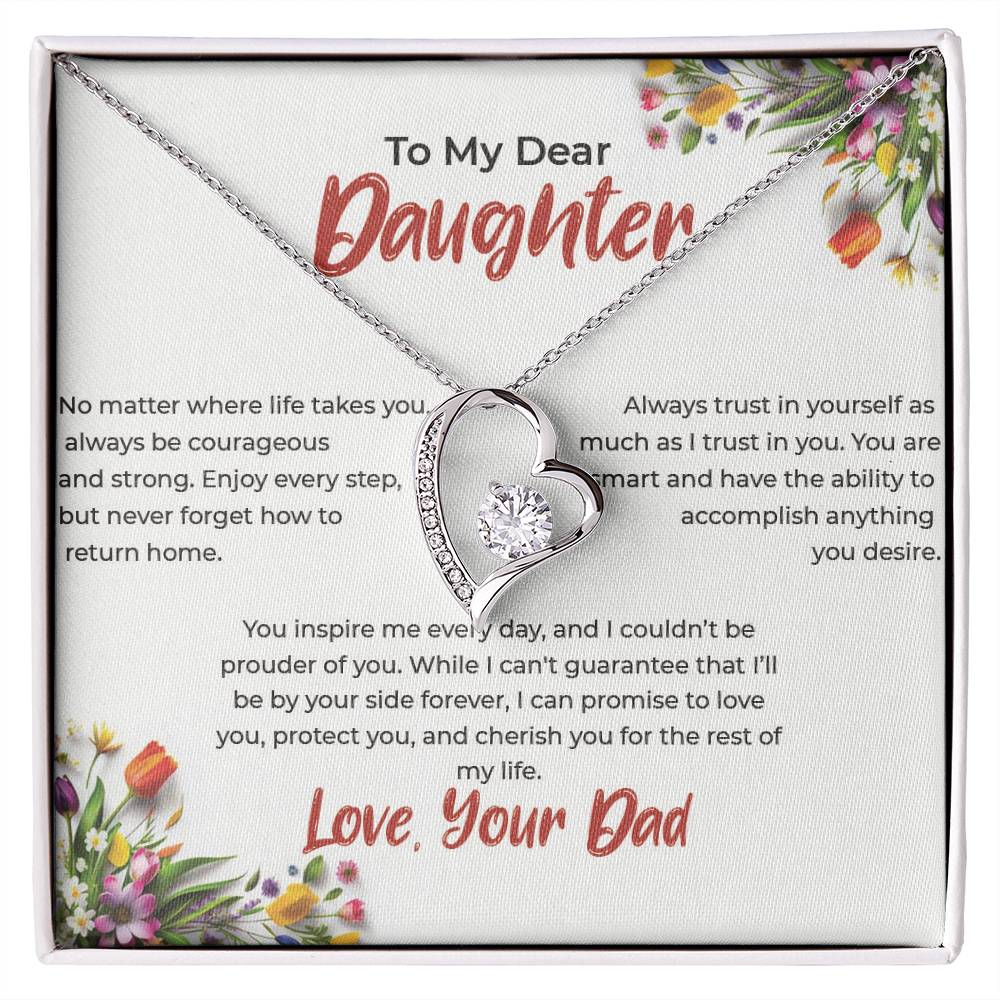 To My Dear Daughter - Forever Love Necklace