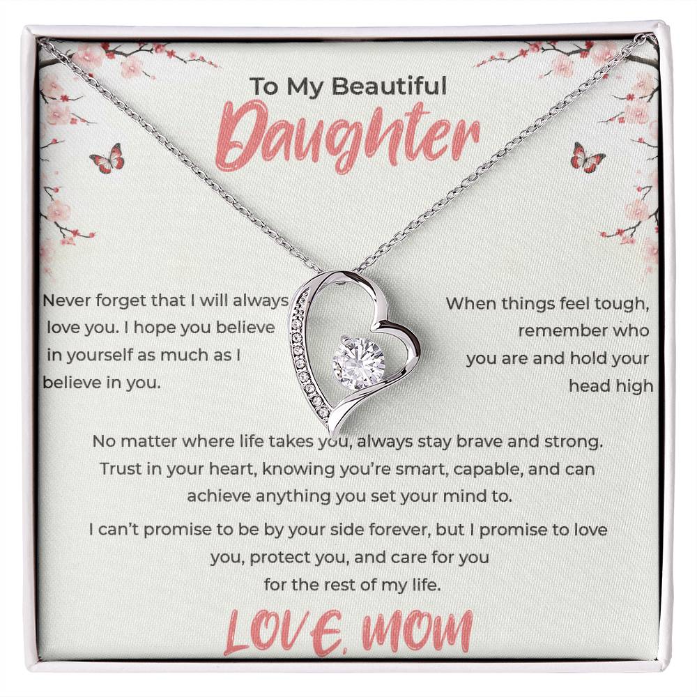 To My Beautiful Daughter - Forever Love Necklace