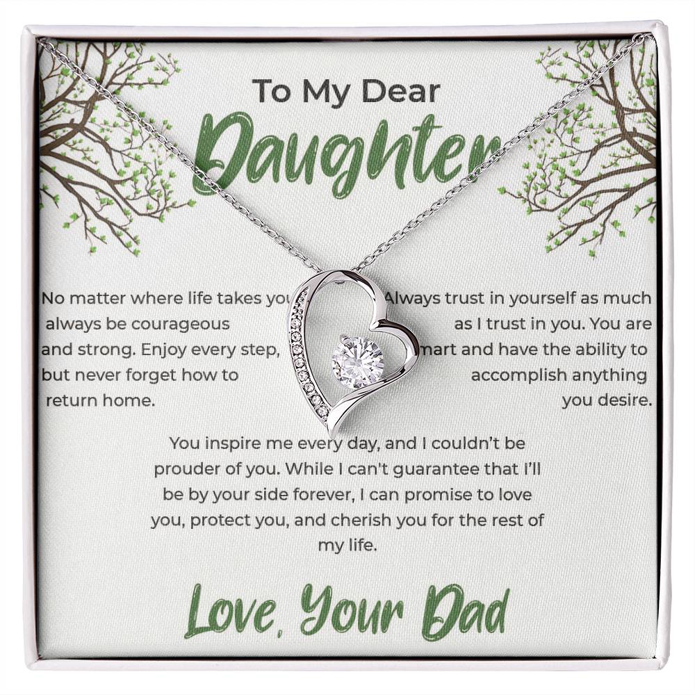 To My Dear Daughter - Forever Love Necklace