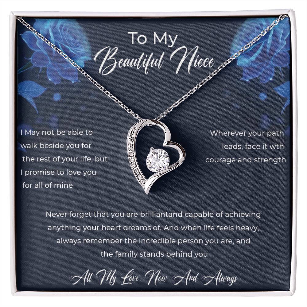 To My Beautiful Niece - Forever Love Necklace