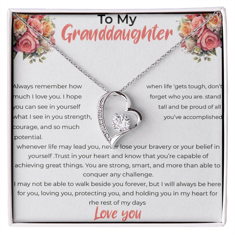 To My Granddaughter - Forever Love Necklace