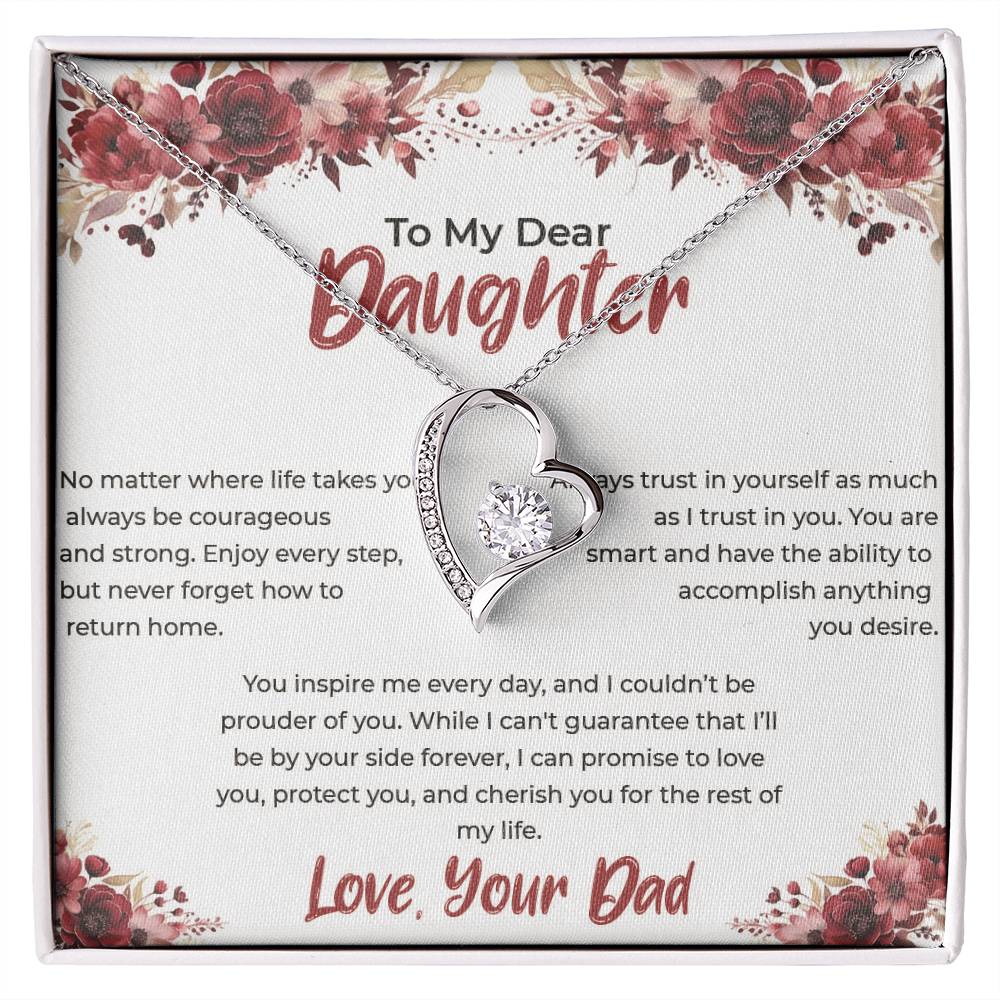 To My Dear Daughter - Forever Love Necklace