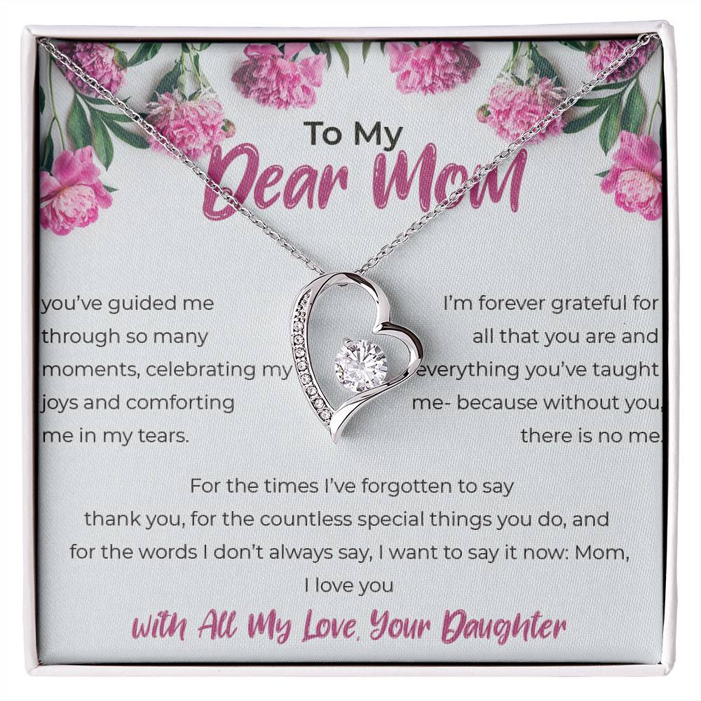 To My Dear Mom - Forever Love Necklace