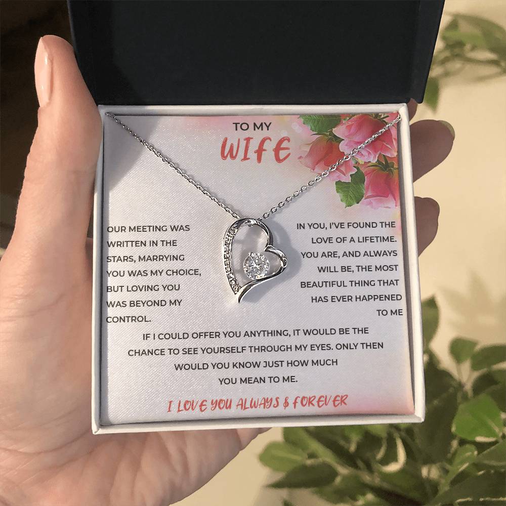 To My Wife - Forever Love Necklace - I Love You Always & Forever